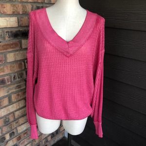 Free People Raspberry Top Size M Nwt - image 1